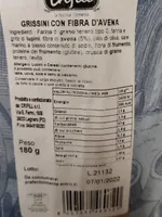 Grissini con fibra d'avena
