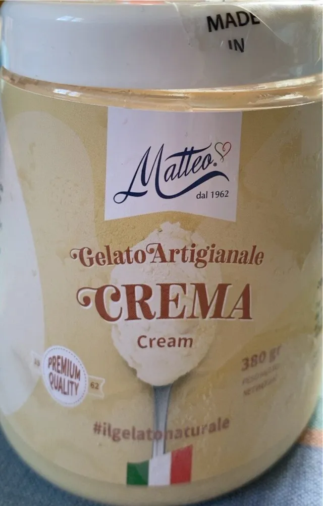 Gelato artigianale crema