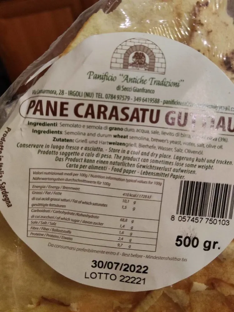Pane Carasatu Guttiau