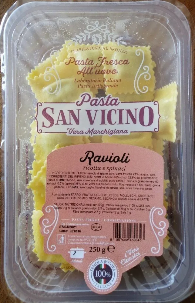 Ravioli ricotta e spinaci