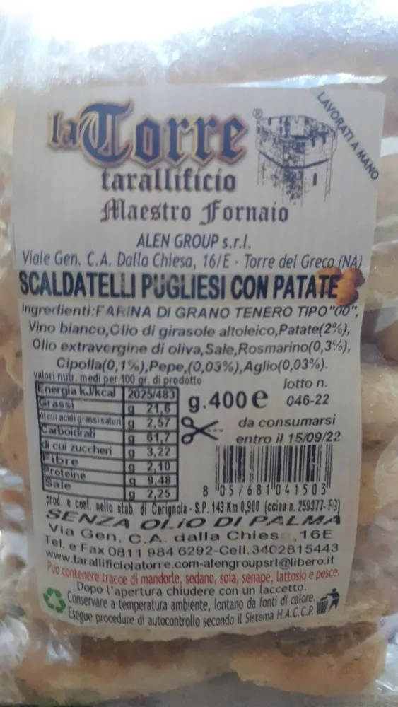 Taralli pugliesi con patate