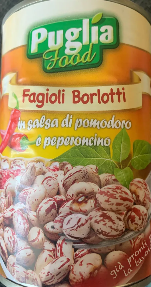 Fagioli borlotti in salsa di pomodoro e peperoncino