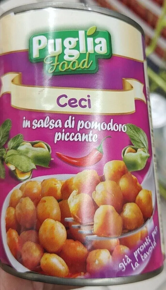 Ceci in salsa di pomodoro piccante