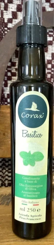 Olio Corax aromatizzato al Basilico