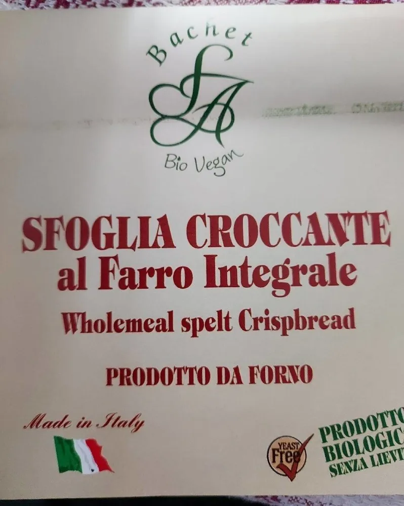 Sfoglia croccante al farro integrale