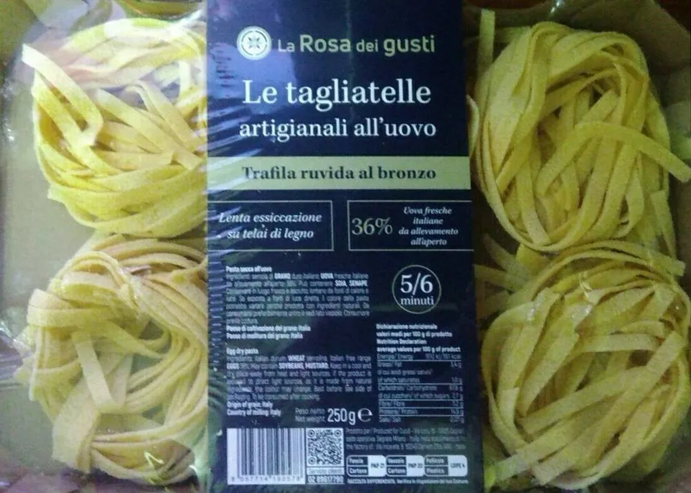 Le tagliatelle artigianali all'uovo