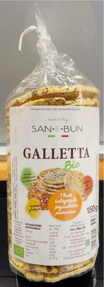 Galletta Bio Mais integrale pignoletto piemontese