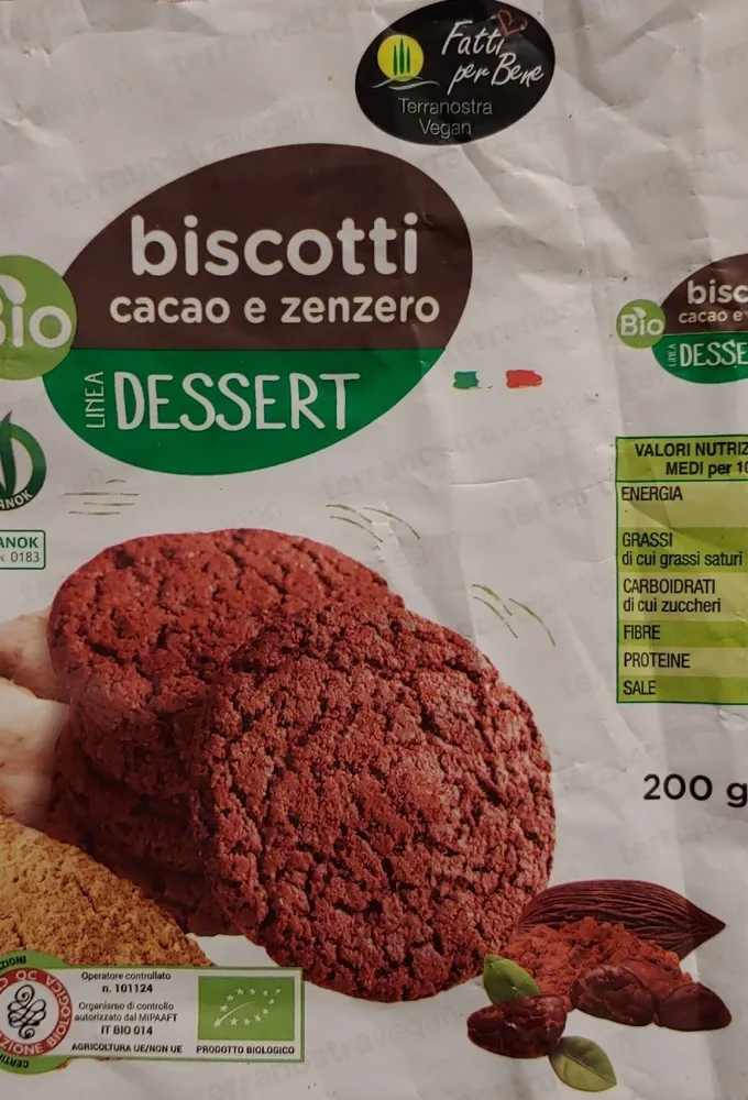 Biscotti cacao e zenzero