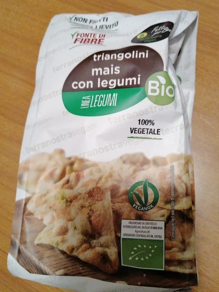 Triangolini di mais con legumi