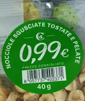 Nocciole sgusciate tostate e pelate