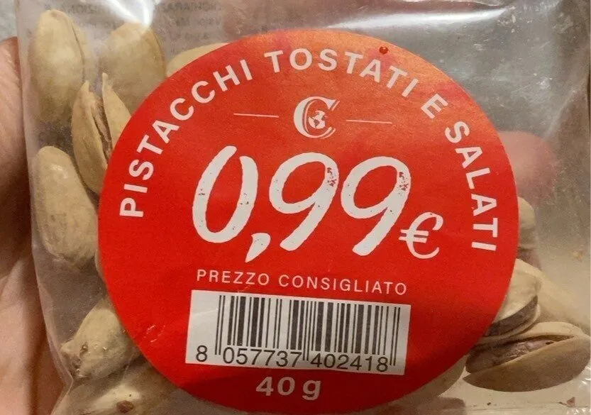 pistacchi tostati e salati