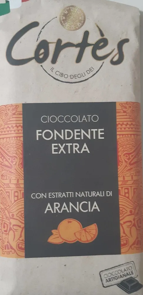 Cioccolato fondente extra con estratti naturali di arancia