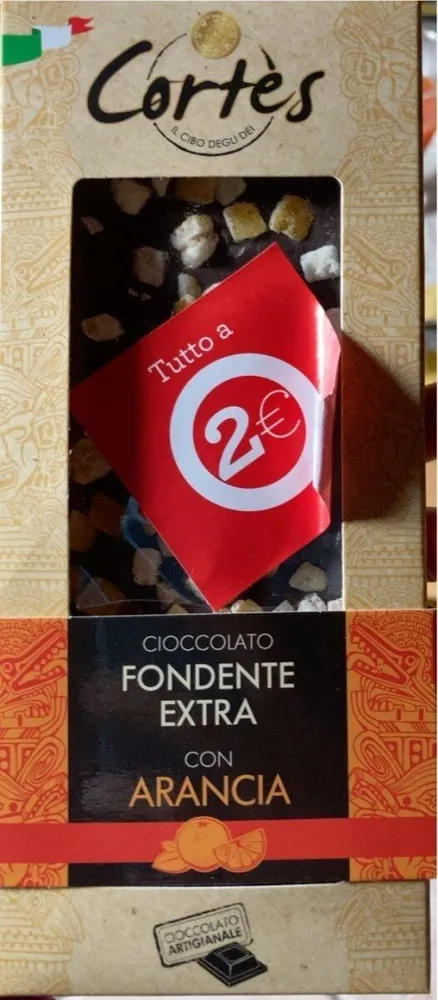 Cioccolato extra fondente con arancia