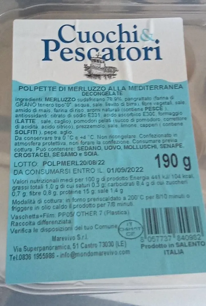Polpette di merluzzo alla mediterranea