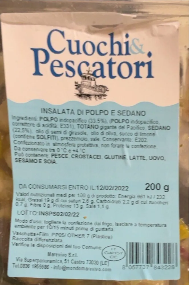 Insalata di polpo e sedano
