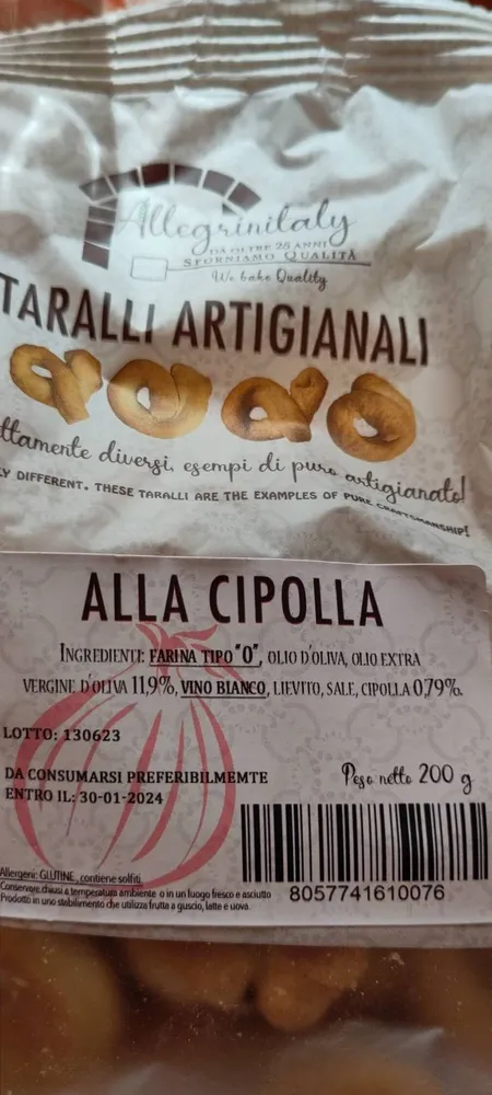 Taralli artigianali alla cipolla