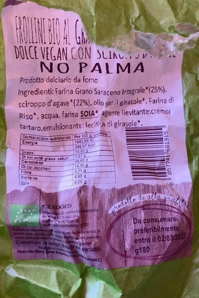 Frollini bio al grano saraceno