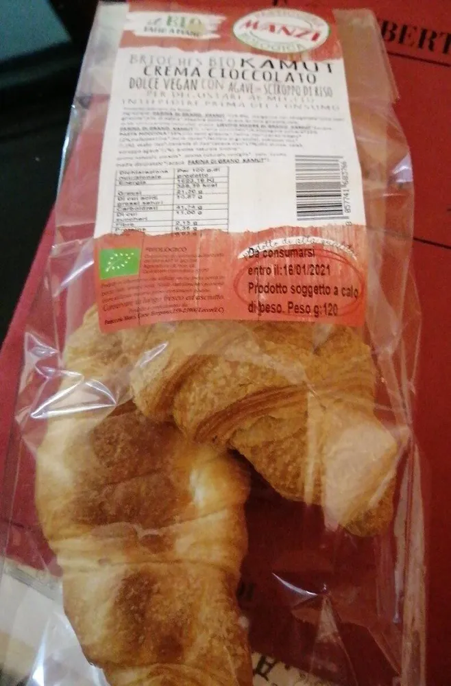 Brioshe bio kamut cioccolato
