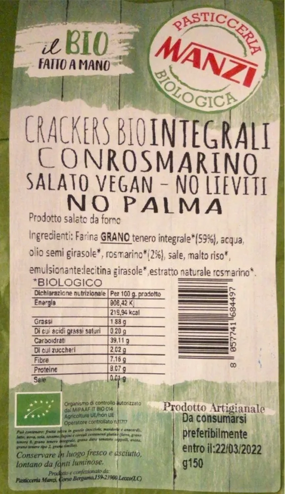 Crack biointegrali con rosmarino