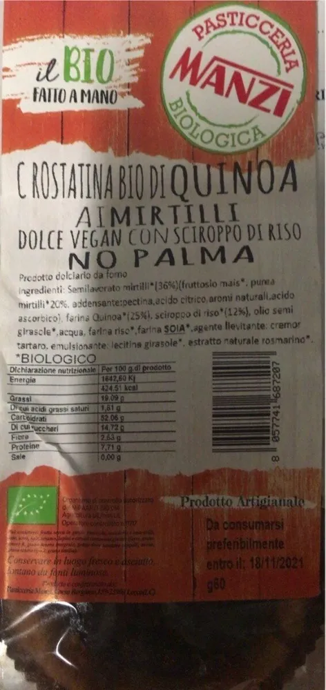 Crostatina bio Quinoa