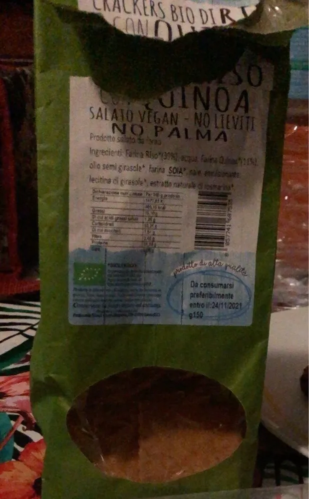 Crackers bio di riso con quinoa