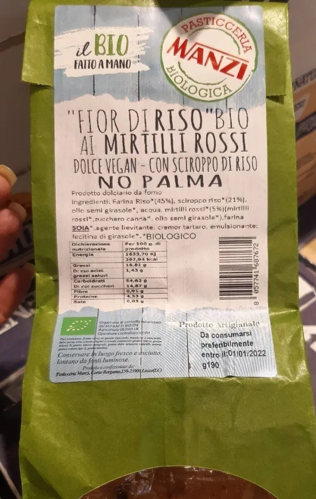 Fiir di riso bio ai mirtilli rossi