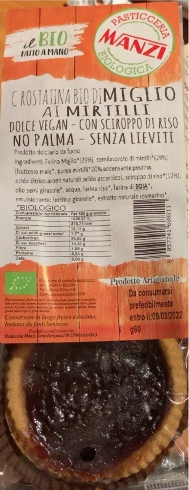 Crostatina bio di miglio