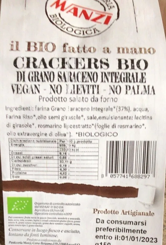 Crackers Bio di Grano Saraceno