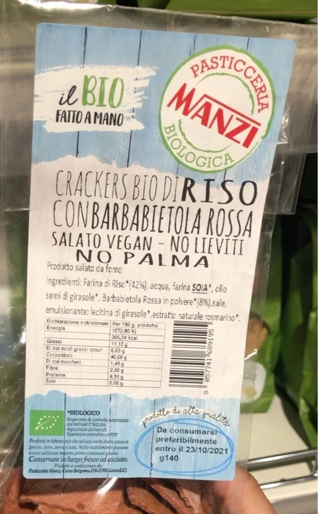 Crackers Bio di Riso con barbabietola rossa