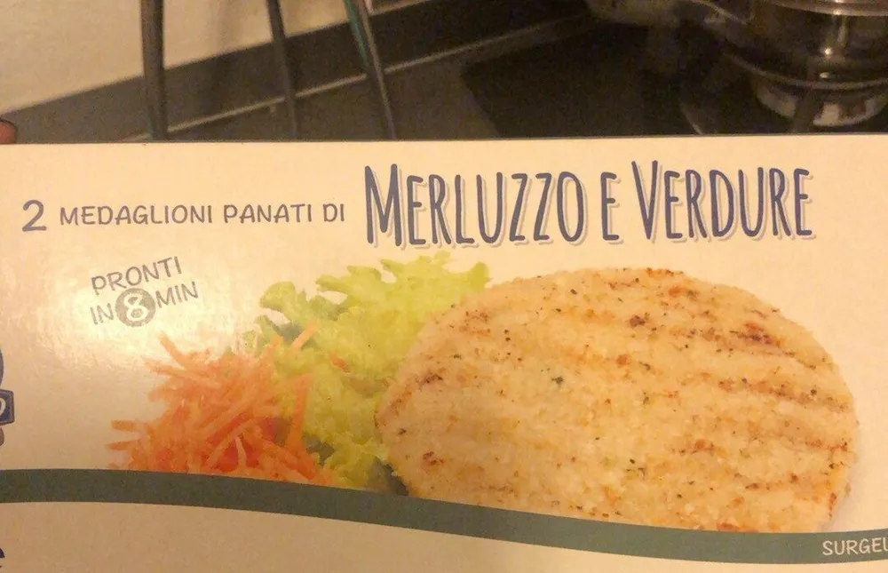 Medaglioni panati di merluzzo e verdure