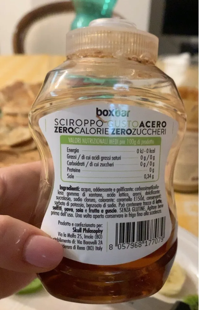 Sciroppo gusto acero zero calorie zero zuccheri