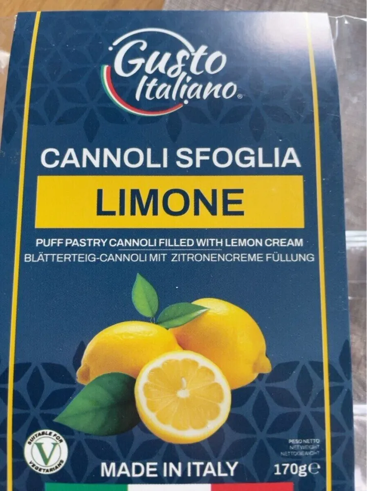 Cannoli sfoglia limone