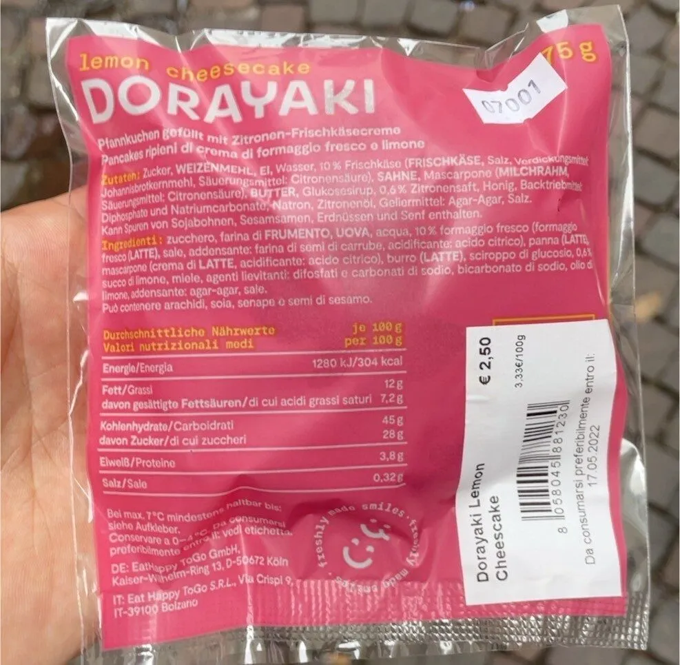 Dorayaki lemon cheesecake