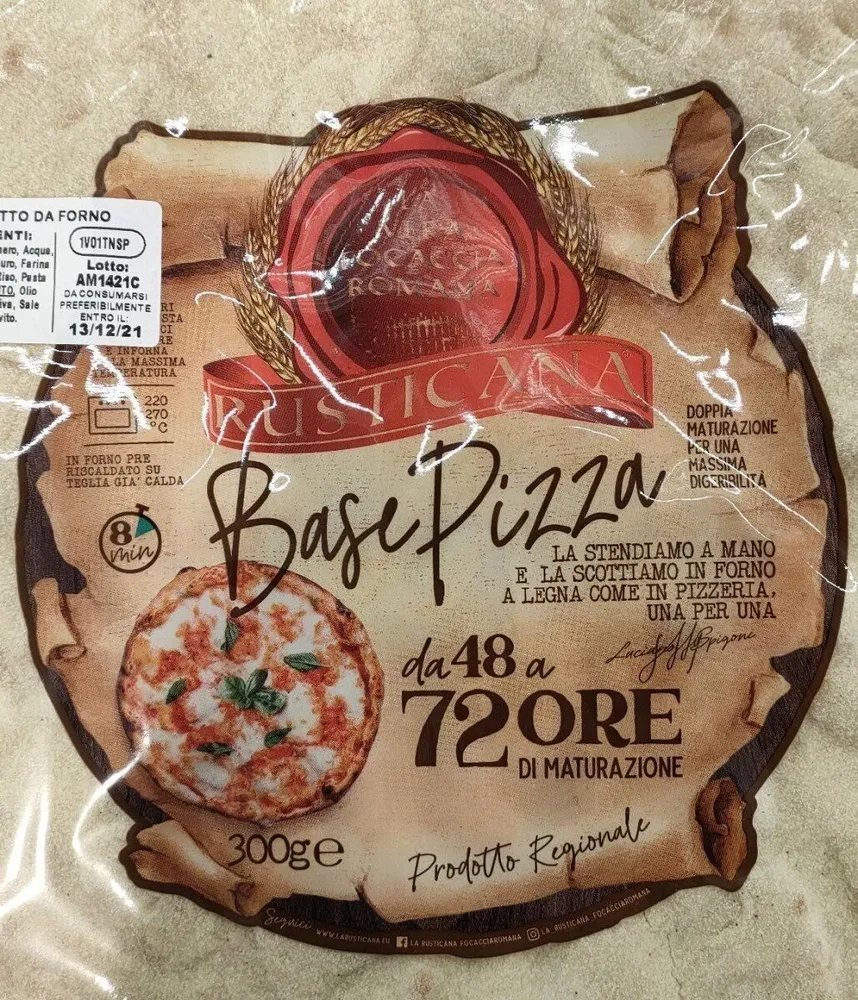 Base pizza rusticana da 48 a 72 ore di maturazione