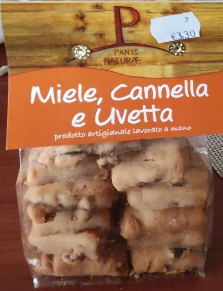 Biscotti alla cannella con miele e uvetta
