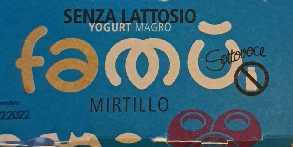 Yogurt mirtillo senza lattosio