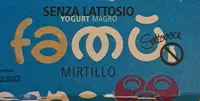 Yogurt mirtillo senza lattosio