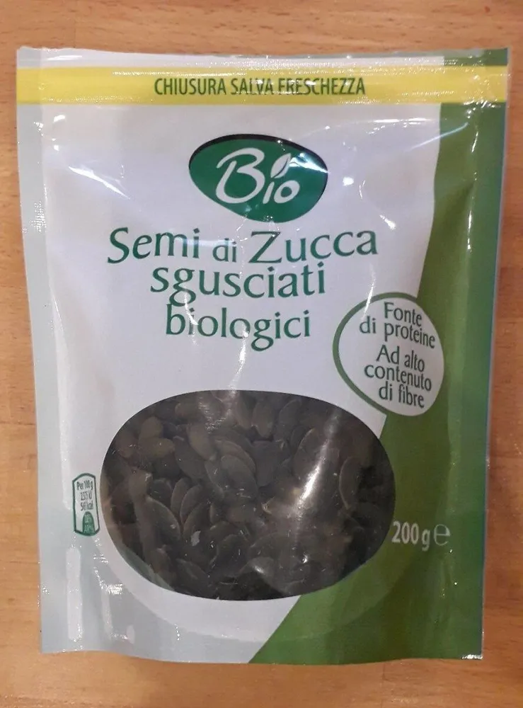 Semi di zucca sgusciati biologici