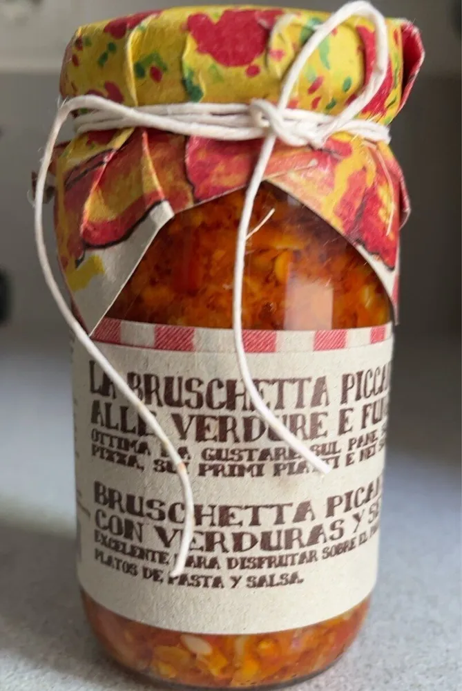Bruschetta piccante alle verdure e funghi