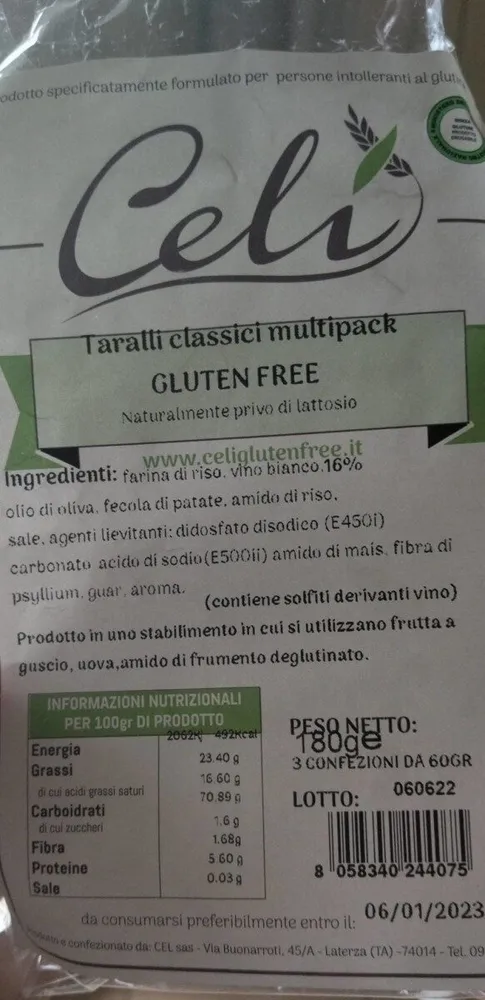 Celi - Taralli classici gluten free
