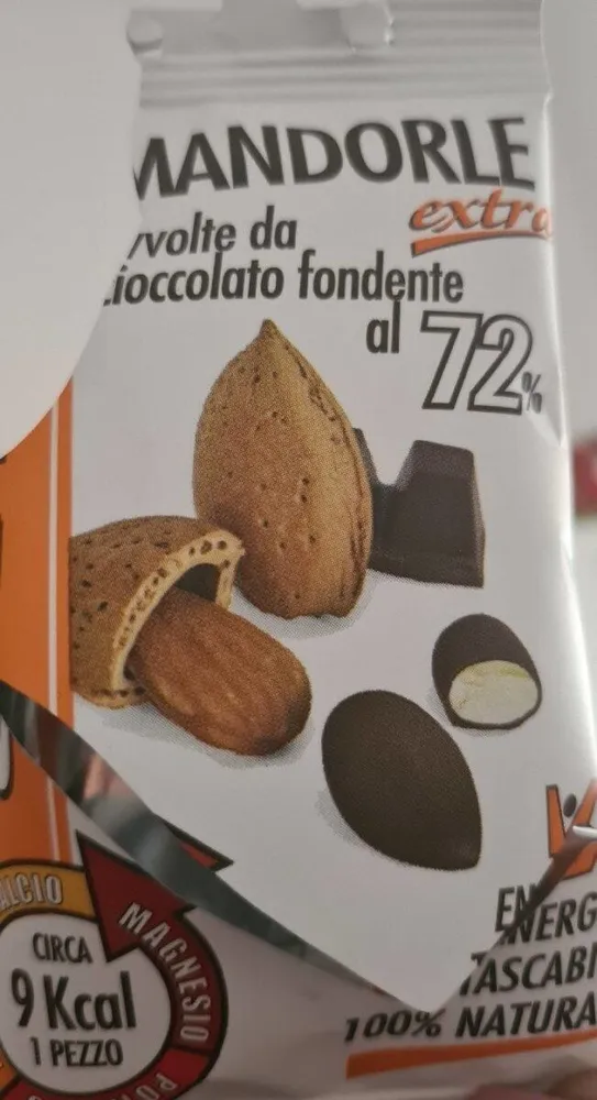 Mandorle al cioccolato fondente al 72%