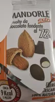 Mandorle al cioccolato fondente al 72%