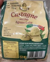 Castagne sgusciate secche