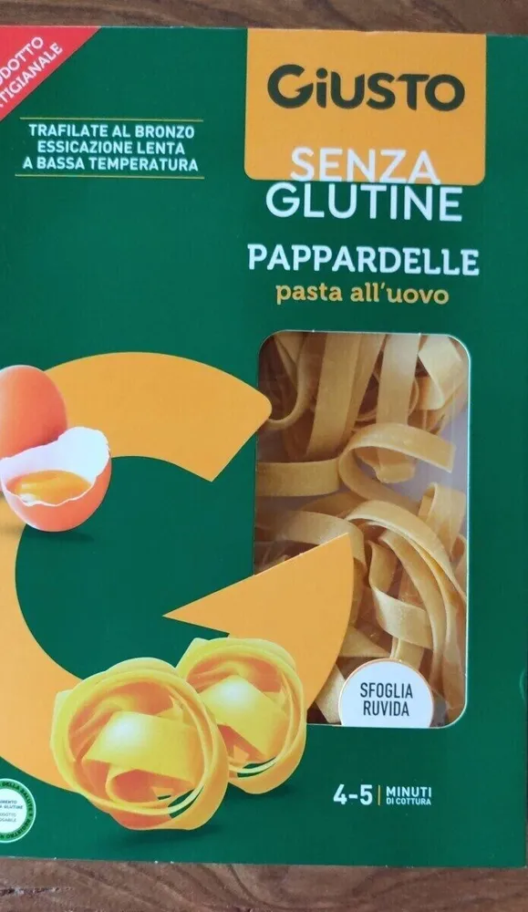 Pappardelle senza glutine all'uovo