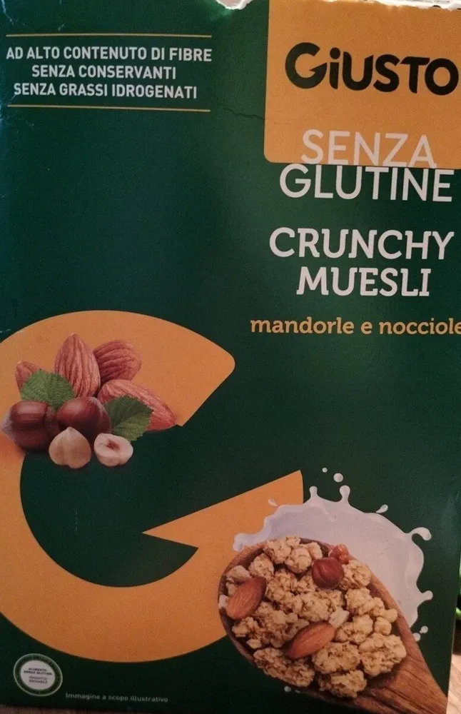 Crunchy muesli mandorle e nocciole senza glutine