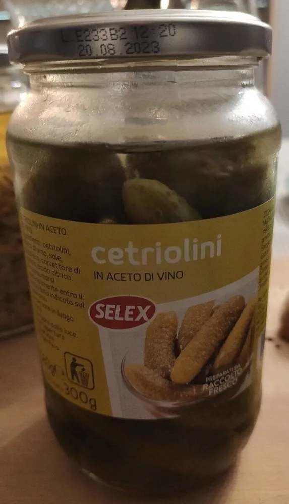 Cetriolini in aceto di vino