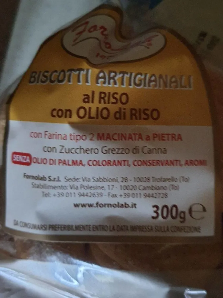 Biscotti artigianali al riso