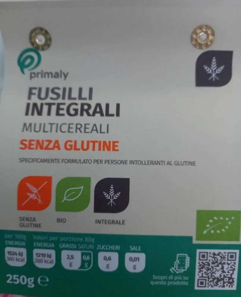 Fusilli integrali multicereali
