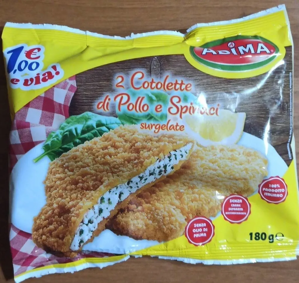 Cotolette pollo e spinaci