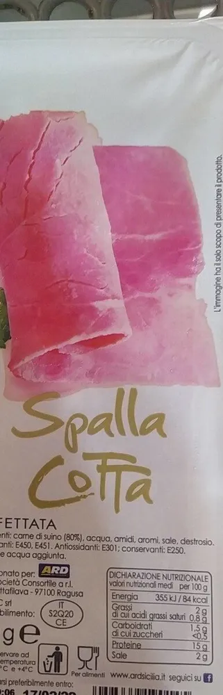 Spalla cotta affettata